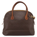 CELINE Macadam Canvas Hand Bag PVC Leather 2way Brown Gold Auth ep15962-13