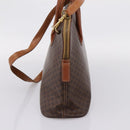 CELINE Macadam Canvas Hand Bag PVC Leather 2way Brown Gold Auth ep15962-4