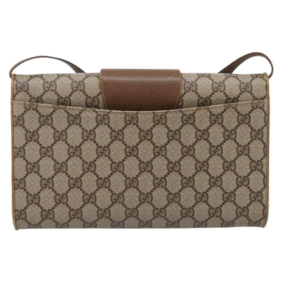 GUCCI GG Supreme Shoulder Bag PVC Beige Gold 94 02 050 Auth ep15966