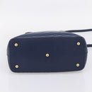 GUCCI GG Canvas Guccissima Hand Bag Leather 2way Blue Gold 428226 Auth ep15971-11
