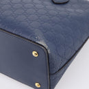 GUCCI GG Canvas Guccissima Hand Bag Leather 2way Blue Gold 428226 Auth ep15971-14