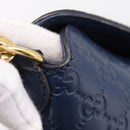 GUCCI GG Canvas Guccissima Hand Bag Leather 2way Blue Gold 428226 Auth ep15971-23