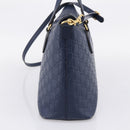 GUCCI GG Canvas Guccissima Hand Bag Leather 2way Blue Gold 428226 Auth ep15971-4