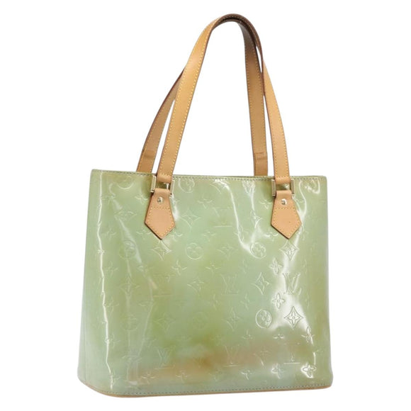 LOUIS VUITTON Monogram Vernis Houston Hand Bag Baby Blue M91005 LV Auth ep15974