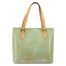 LOUIS VUITTON Monogram Vernis Houston Hand Bag Baby Blue M91005 LV Auth ep15974-13