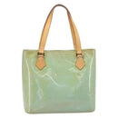 LOUIS VUITTON Monogram Vernis Houston Hand Bag Baby Blue M91005 LV Auth ep15974-2