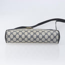 GUCCI GG Supreme Shoulder Bag PVC Navy Gold Auth ep15976-10