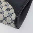 GUCCI GG Supreme Shoulder Bag PVC Navy Gold Auth ep15976-11