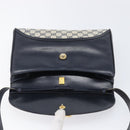 GUCCI GG Supreme Shoulder Bag PVC Navy Gold Auth ep15976-18