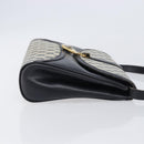 GUCCI GG Supreme Shoulder Bag PVC Navy Gold Auth ep15976-4
