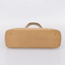 BURBERRY Hand Bag Leather Beige Gold Auth ep15977-5