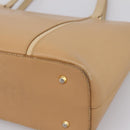 BURBERRY Hand Bag Leather Beige Gold Auth ep15977-15