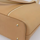 BURBERRY Hand Bag Leather Beige Gold Auth ep15977-17