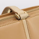 BURBERRY Hand Bag Leather Beige Gold Auth ep15977-19