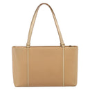 BURBERRY Hand Bag Leather Beige Gold Auth ep15977-2