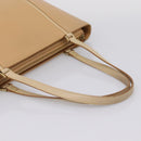 BURBERRY Hand Bag Leather Beige Gold Auth ep15977-7