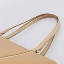 BURBERRY Hand Bag Leather Beige Gold Auth ep15977-14