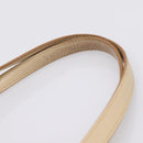 BURBERRY Hand Bag Leather Beige Gold Auth ep15977-8