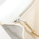 CELINE Shoulder Bag Leather White Gold Auth ep15980-28