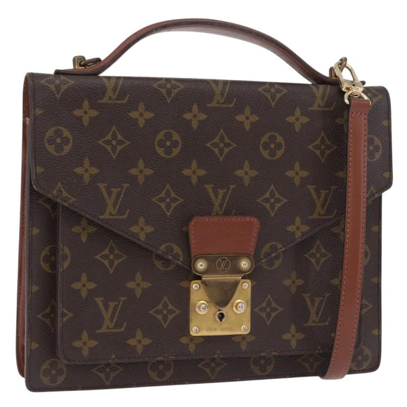 LOUIS VUITTON Monogram Monceau28 Hand Bag M51185 LV Auth ep15982