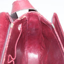 CELINE Shoulder Bag Leather Bordeaux Gold Auth ep15984-22
