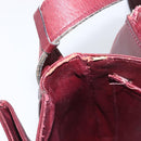 CELINE Shoulder Bag Leather Bordeaux Gold Auth ep15984-24