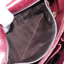 CELINE Shoulder Bag Leather Bordeaux Gold Auth ep15984-27