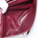 CELINE Shoulder Bag Leather Bordeaux Gold Auth ep15984-28
