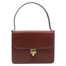 Christian Dior Hand Bag Leather Brown Gold Auth ep15988-2