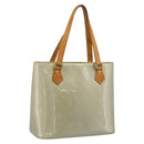 LOUIS VUITTON Monogram Vernis Houston Hand Bag Gris M91053 LV Auth ep15992-1