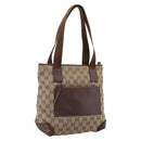 GUCCI GG Canvas Tote Bag Beige Silver 019 0402 Auth ep15996-1