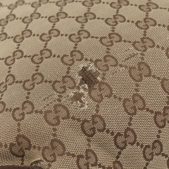 GUCCI GG Canvas Tote Bag Beige Silver 019 0402 Auth ep15996