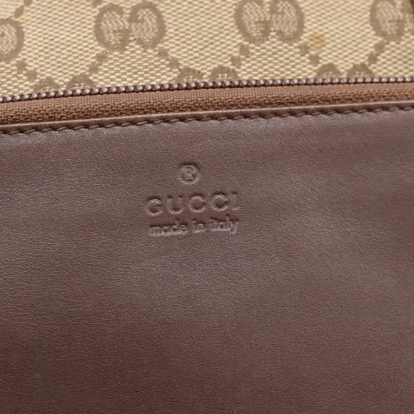 GUCCI GG Canvas Tote Bag Beige Silver 019 0402 Auth ep15996