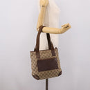 GUCCI GG Canvas Tote Bag Beige Silver 019 0402 Auth ep15996-26