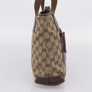 GUCCI GG Canvas Tote Bag Beige Silver 019 0402 Auth ep15996-3