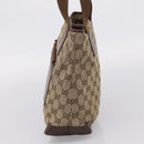 GUCCI GG Canvas Tote Bag Beige Silver 019 0402 Auth ep15996-4