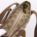 GUCCI GG Canvas Tote Bag Beige Silver 019 0402 Auth ep15996-6