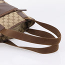 GUCCI GG Canvas Tote Bag Beige Silver 019 0402 Auth ep15996-7