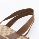 GUCCI GG Canvas Tote Bag Beige Silver 019 0402 Auth ep15996-14