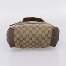 GUCCI GG Canvas Tote Bag Beige Silver 019 0402 Auth ep15996-5