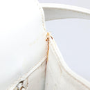 CELINE Shoulder Bag Leather White Gold Auth ep15998-20
