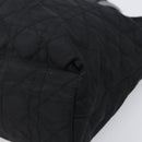Christian Dior Canage Hand Bag Nylon Black Silver Auth ep15999-14