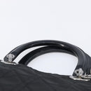 Christian Dior Canage Hand Bag Nylon Black Silver Auth ep15999-8