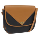 SAINT LAURENT Shoulder Bag PVC Canvas Black Gold Auth ep16000A-1