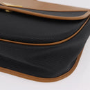 SAINT LAURENT Shoulder Bag PVC Canvas Black Gold Auth ep16000A-13