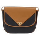 SAINT LAURENT Shoulder Bag PVC Canvas Black Gold Auth ep16000A-2
