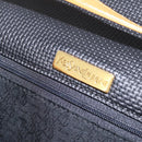 SAINT LAURENT Shoulder Bag PVC Canvas Black Gold Auth ep16000A-21