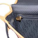 SAINT LAURENT Shoulder Bag PVC Canvas Black Gold Auth ep16000A-25