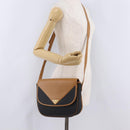 SAINT LAURENT Shoulder Bag PVC Canvas Black Gold Auth ep16000A-28