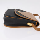 SAINT LAURENT Shoulder Bag PVC Canvas Black Gold Auth ep16000A-5